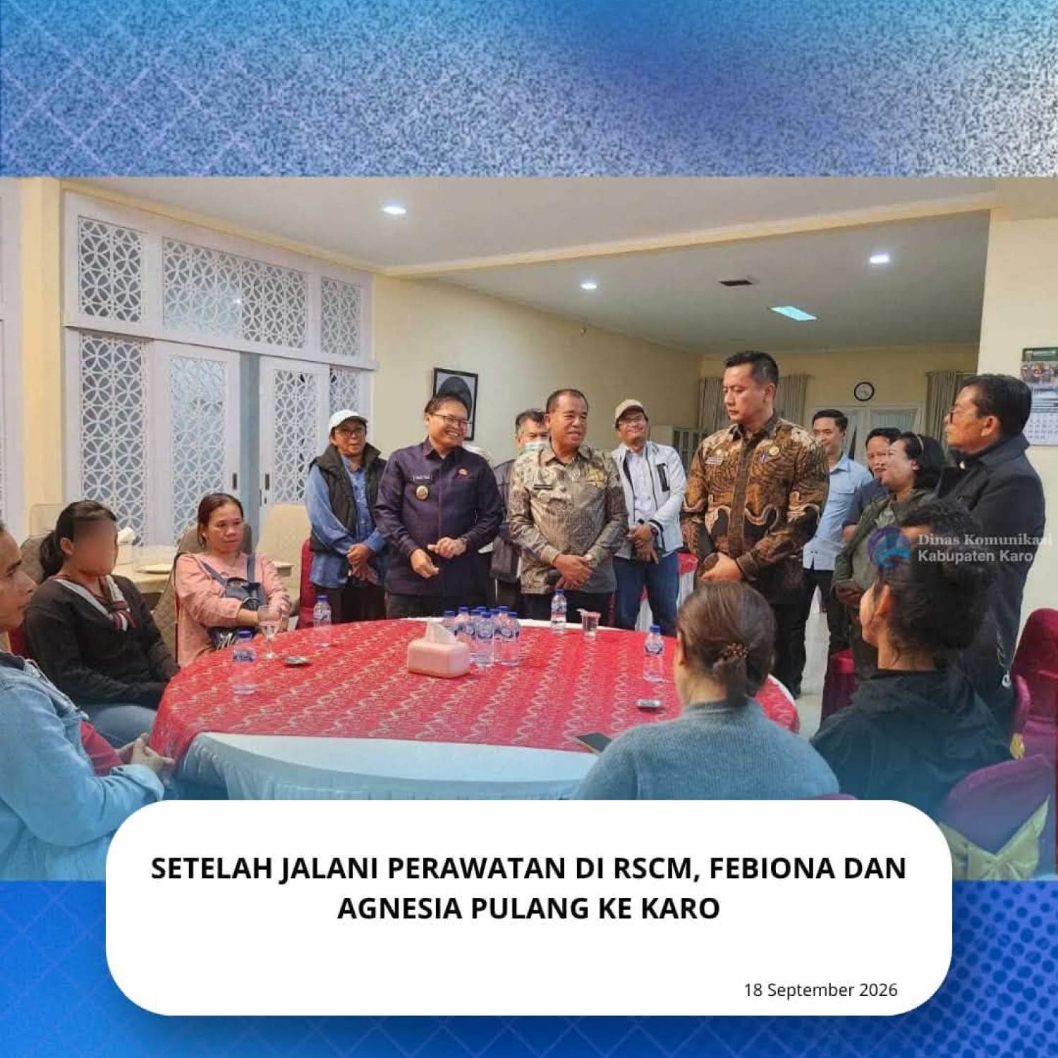 Setelah Jalani Perawatan di RSCM, Febiona dan Agnesia Pulang ke Karo