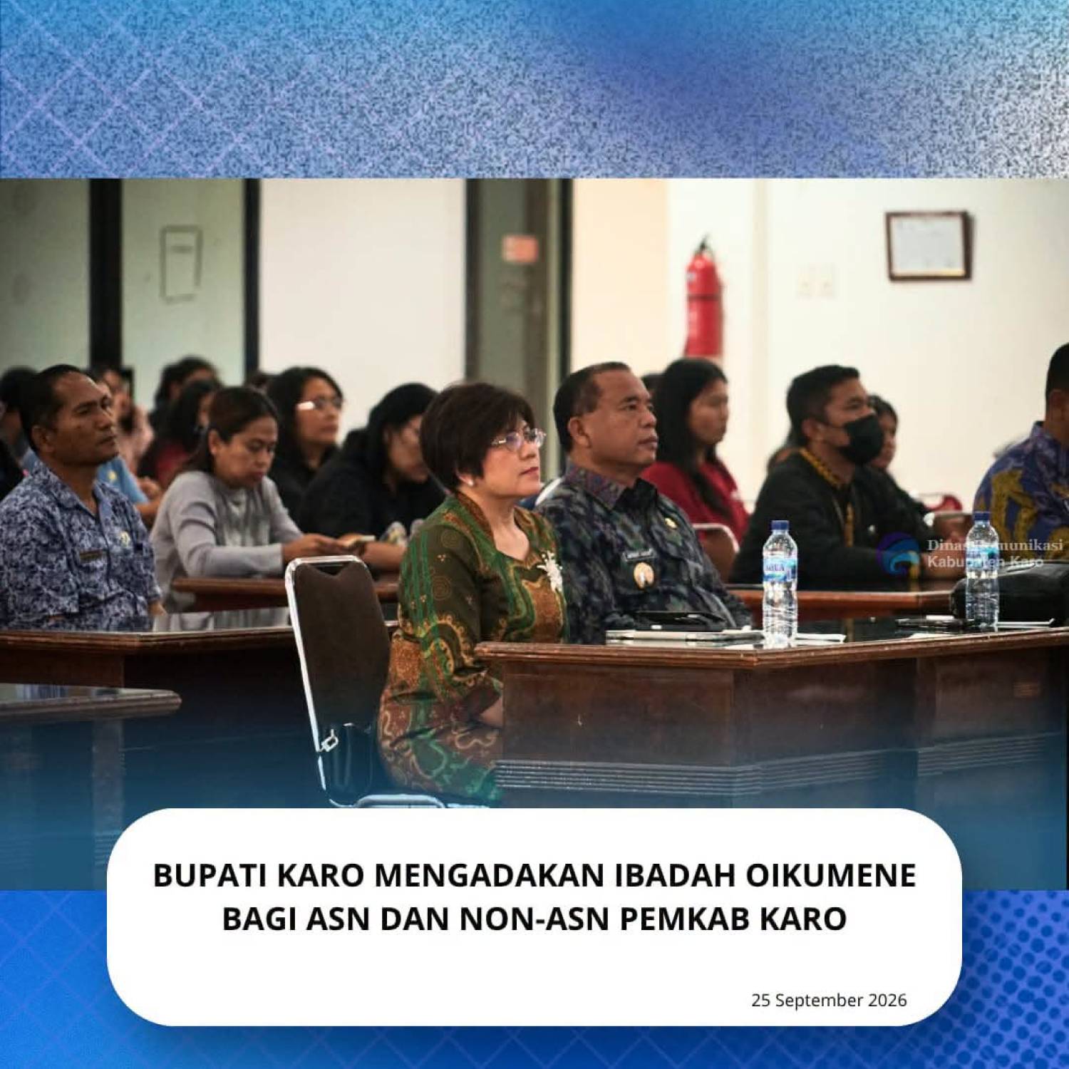 Bupati Karo Mengadakan Ibadah Oikumene bagi ASN dan Non-ASN Pemkab Karo