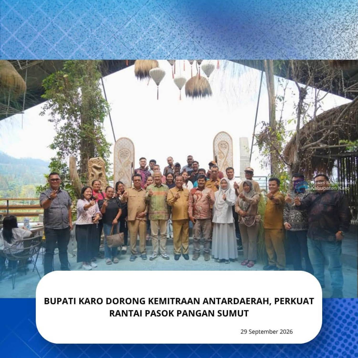 Bupati Karo Dorong Kemitraan Antardaerah, Perkuat Rantai Pasok Pangan Sumut