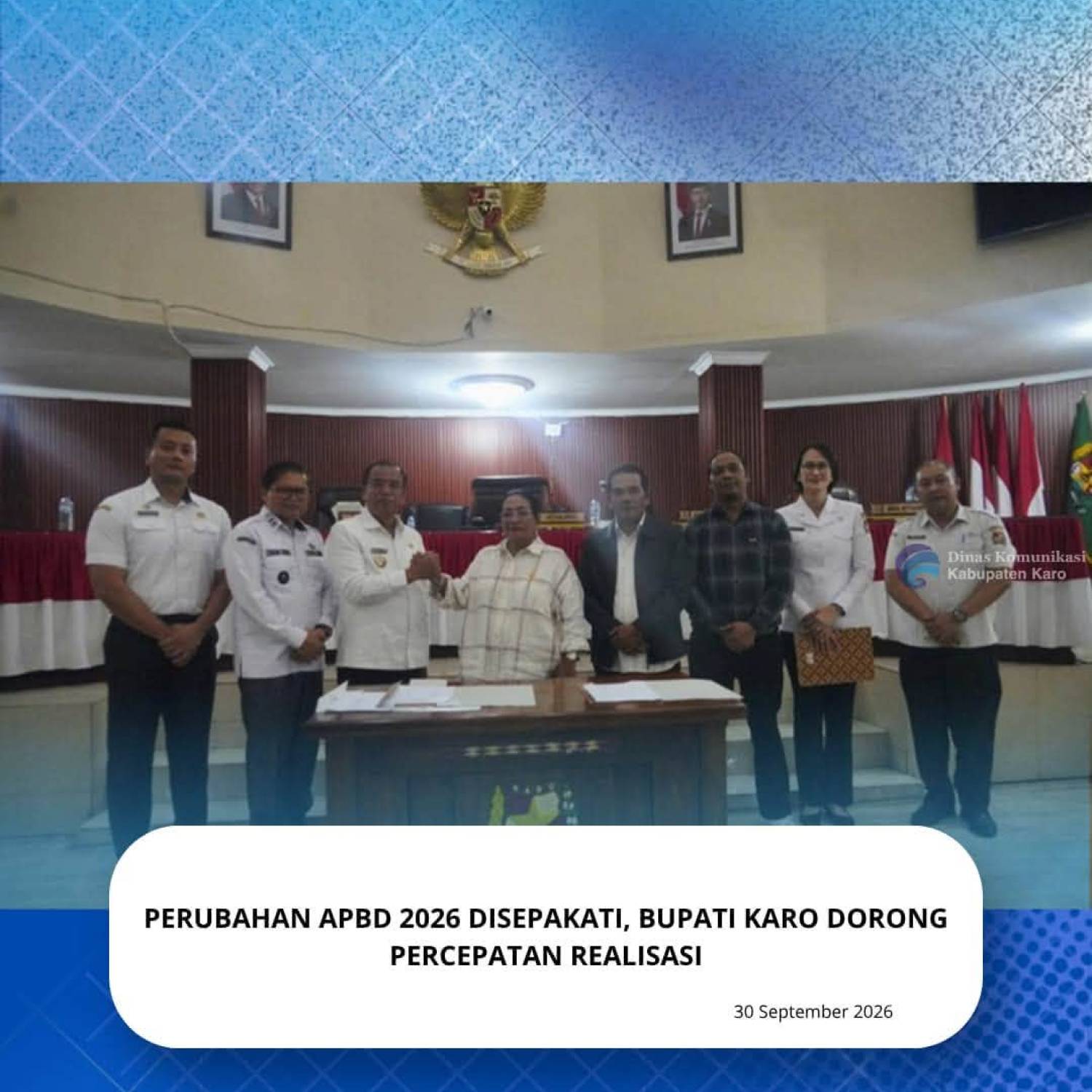 Perubahan APBD 2026 Disepakati, Bupati Karo Dorong Percepatan Realisasi