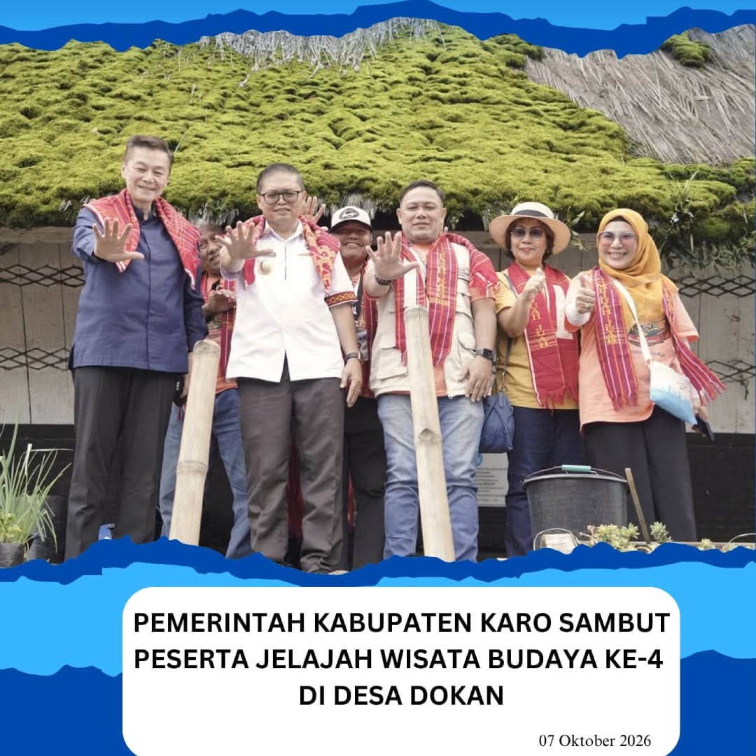 Pemerintah Kabupaten Karo Sambut Peserta Jelajah Wisata Budaya Ke-4 di Desa Dokan